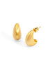 Brushed Gold Crescent Stud