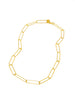 Elongated Paperclip Links Short Necklace