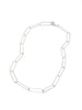 Elongated Paperclip Links Short Necklace