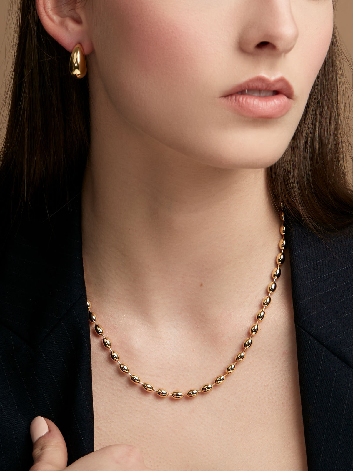 【ENGBROX】ariel ribbon necklace〜リボンネックレス★韓国発 Outfitter lab｜ポイントリボンビーズネックレス チョーカー