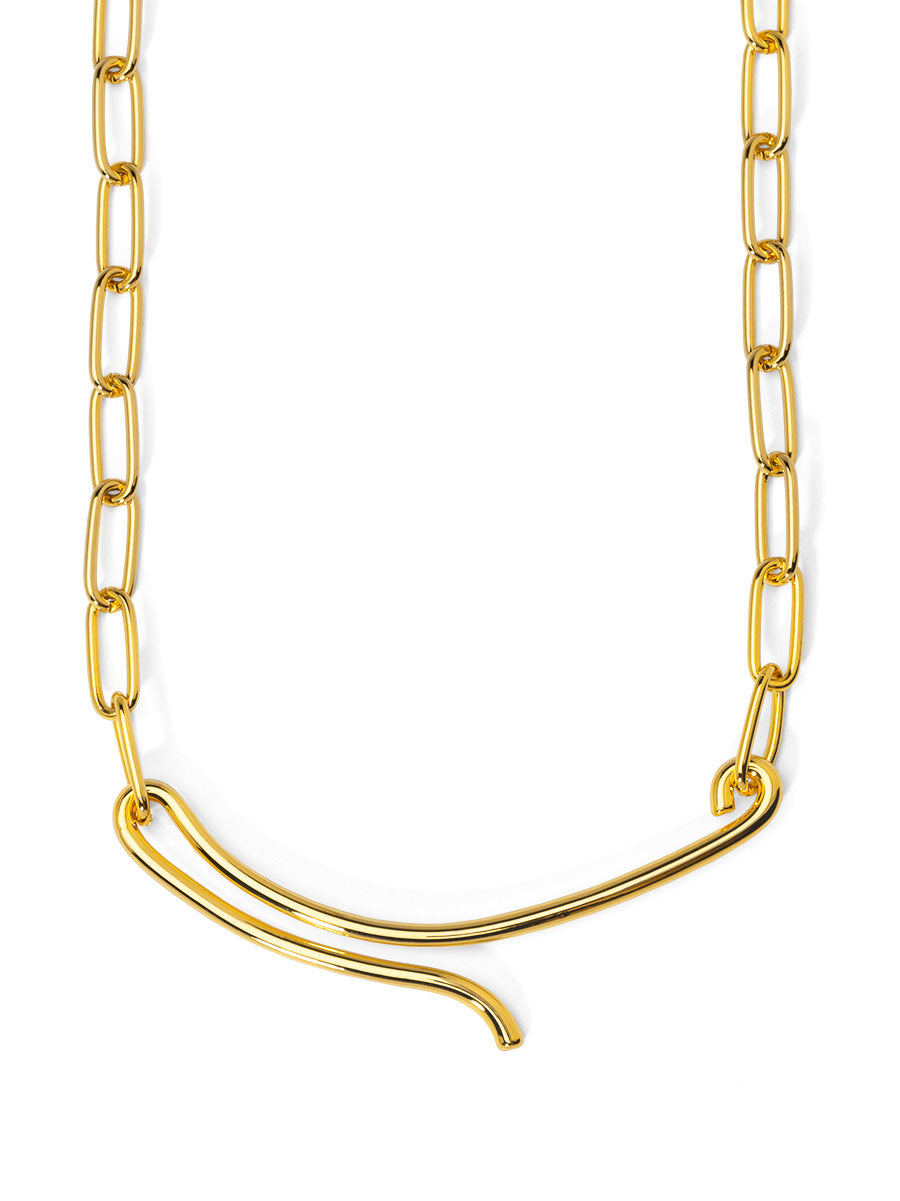 Arc Link Chain Collar Necklace