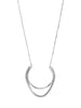 Layered Herringbone Pendant Short Necklace
