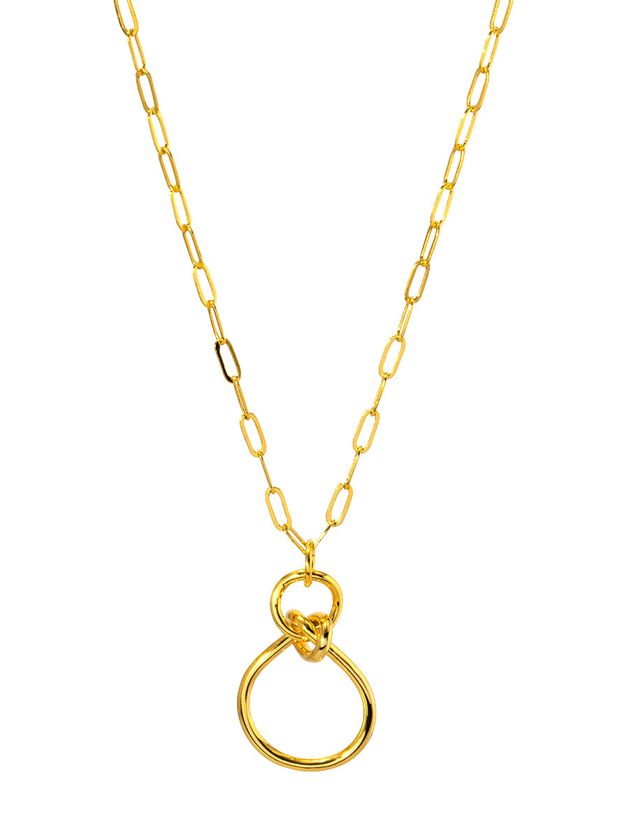 Knotted Charm Pendant Necklace