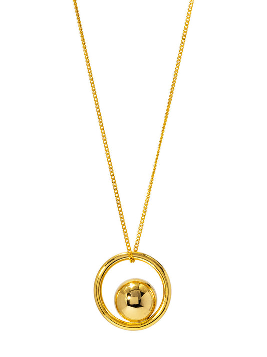Ball Ring Charm Pendant Necklace