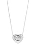 Puffy heart pendant short necklace