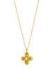 Ridged Cross Pendant Necklace
