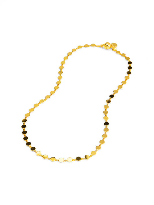 Dot Disc Chain Magnet Short Necklace