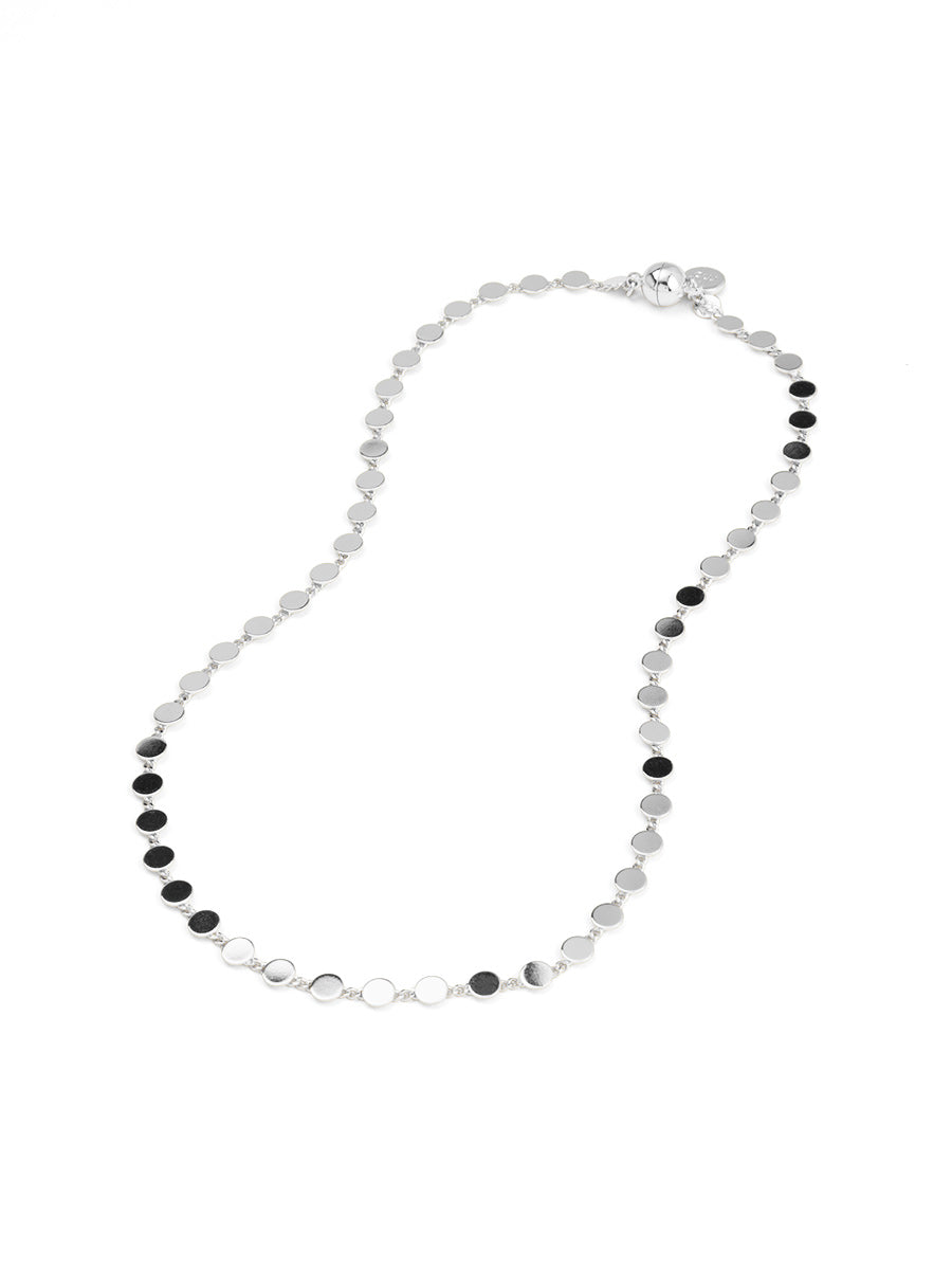 Dot Disc Chain Magnet Short Necklace