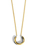Two Tone Entwined Pendant Short Necklace