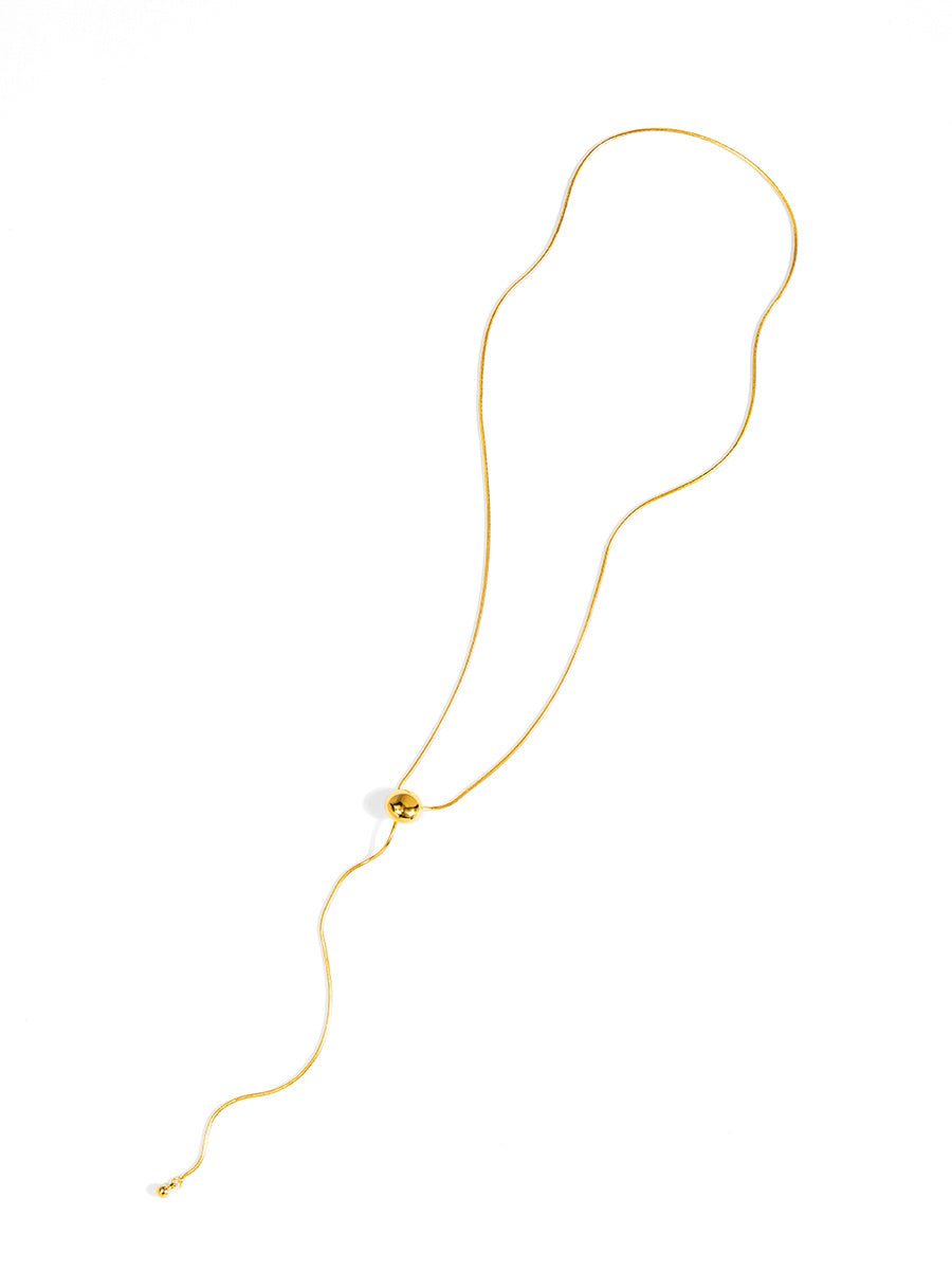 Orbit Sphere Lariat Necklace