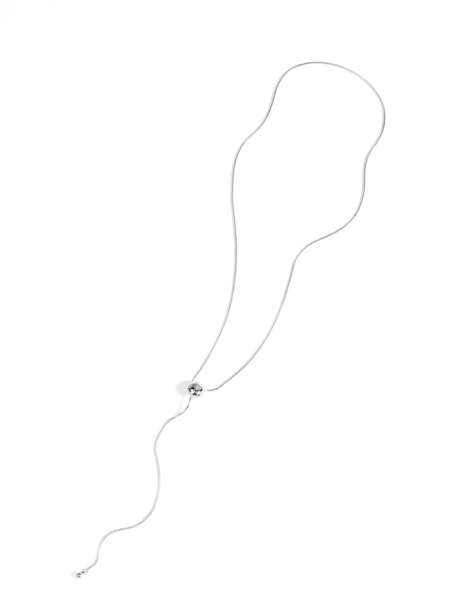 Orbit Sphere Lariat Necklace