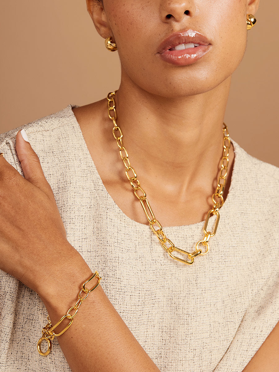 Mixed Chain Chunky Necklace