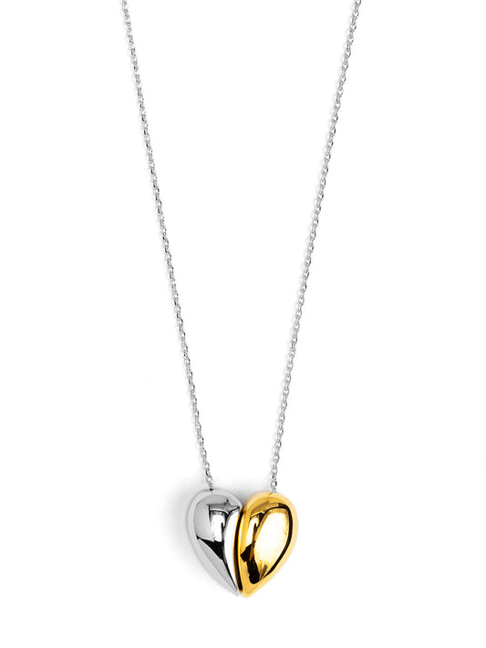 Split Heart Pendant Necklace