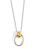 Two-Tone Knotted Charm Pendant Necklace