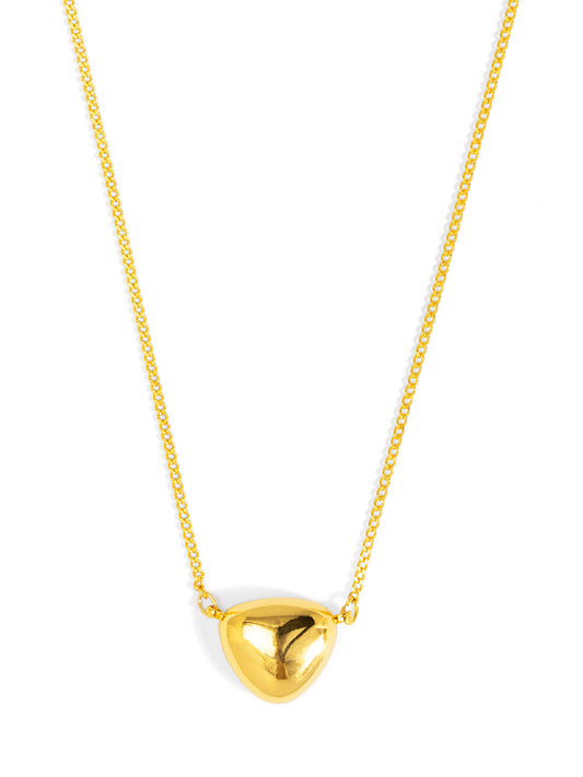 Puffy Triangle Pendant Necklace
