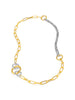 Two-Tone Interlock Chain Necklace