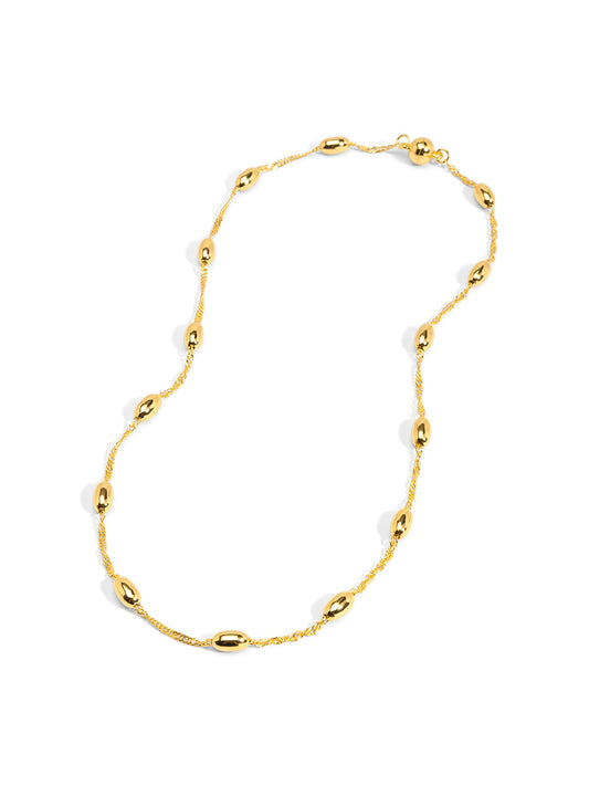 Spaced Rice Bean Magnet Necklace