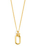 Pave Knot Link Pendant Necklace