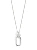 Pave Knot Link Pendant Necklace