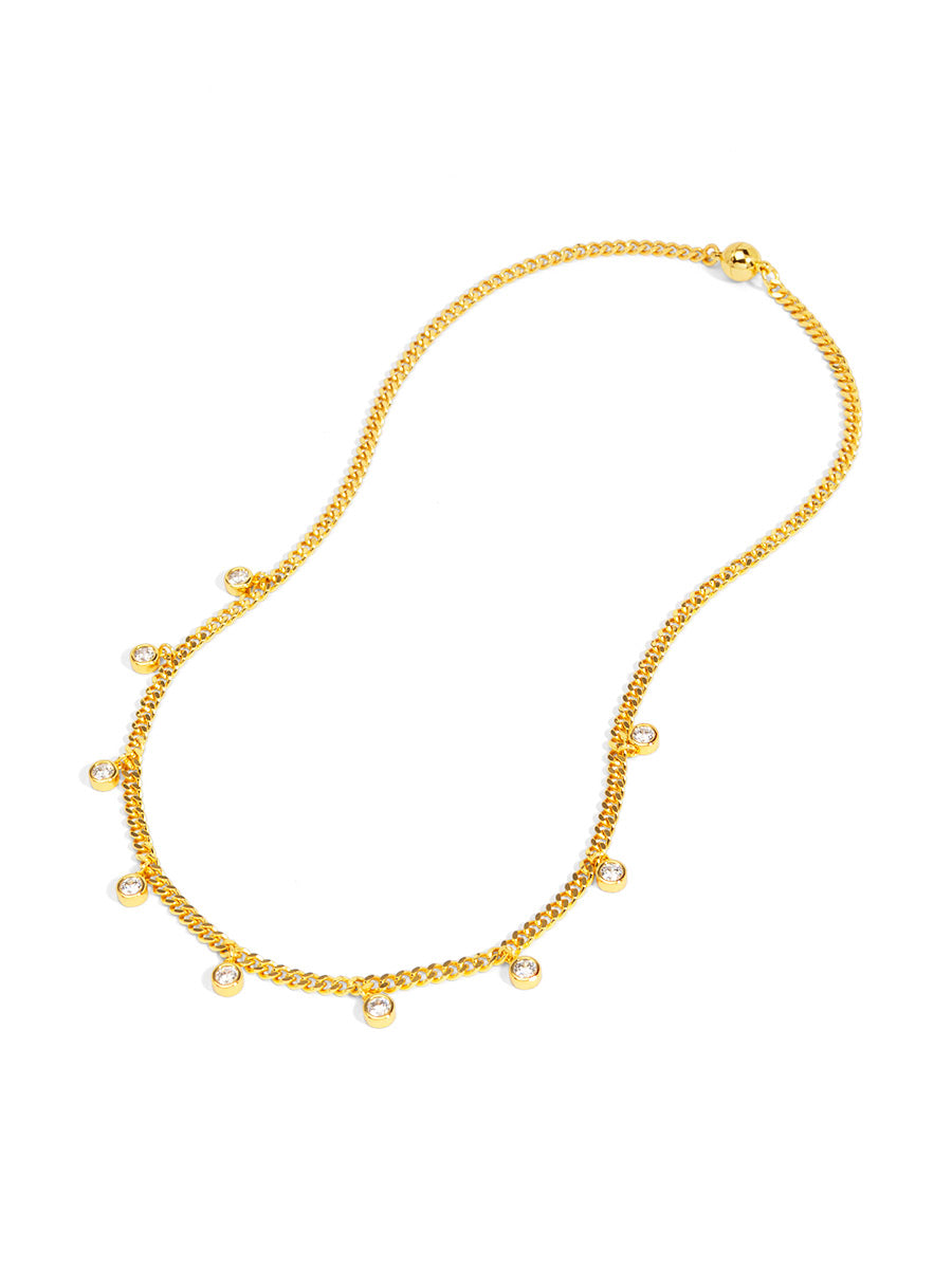 Crystal Fringe Short Magnet Necklace