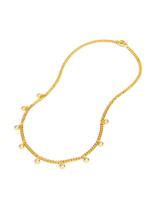 Crystal Fringe Short Magnet Necklace