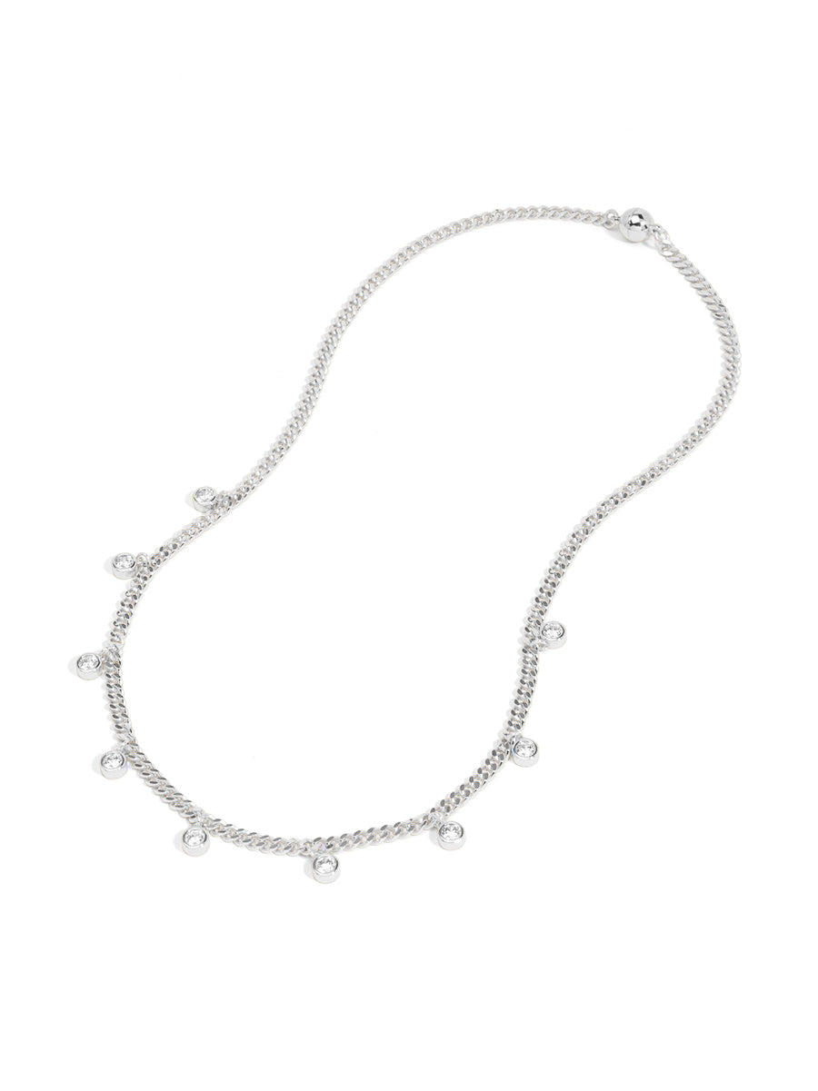 Crystal Fringe Short Magnet Necklace