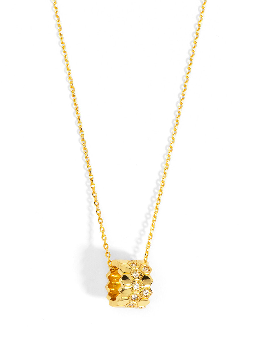Honeycomb Pendant Necklace