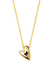 Puffed Heart Crystal Star Pendant Necklace