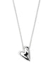 Puffed Heart Crystal Star Pendant Necklace