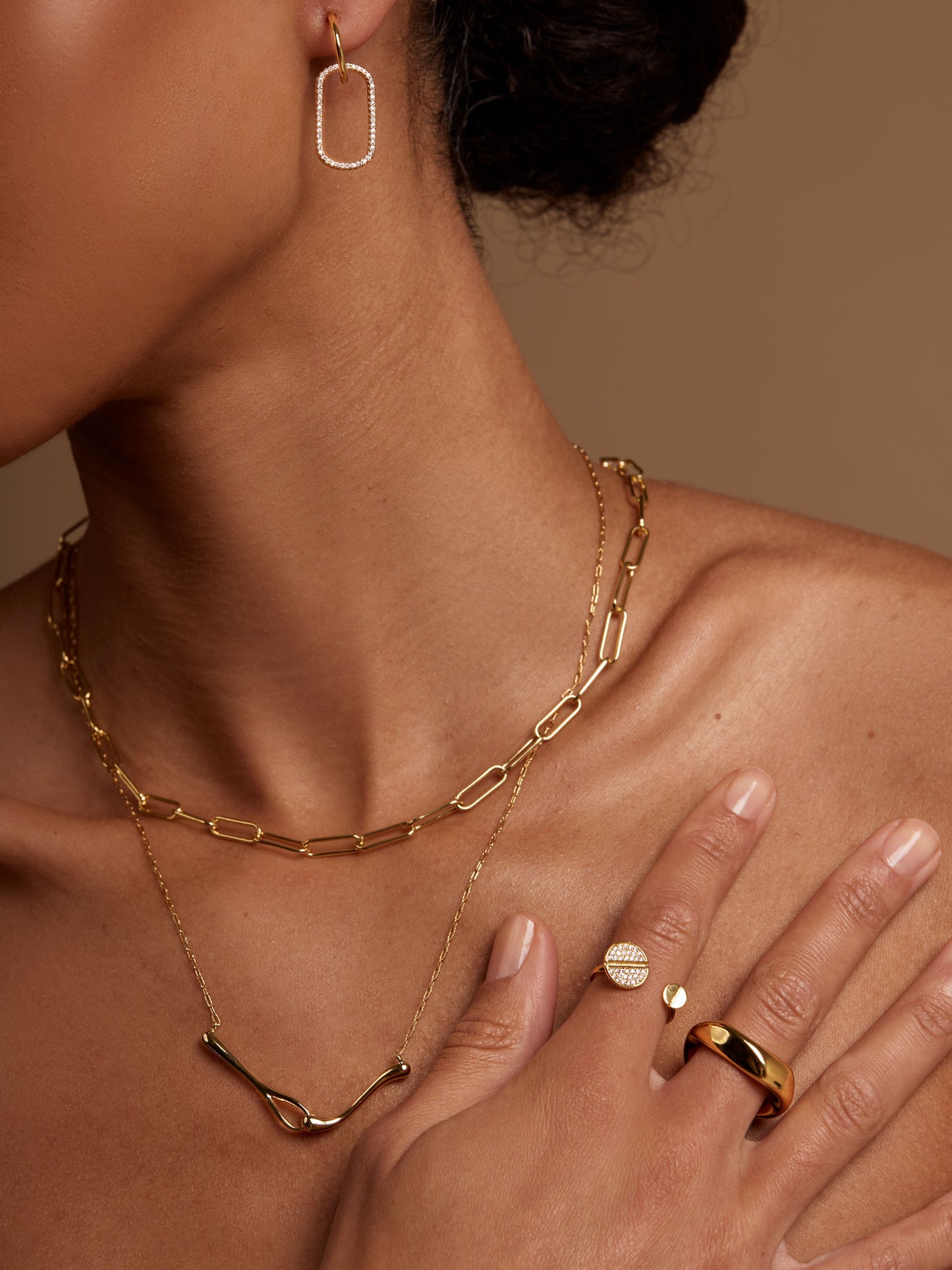 Pav√© Nail Adjustable Ring
