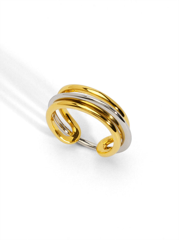 Two-Tone Trinity Ring