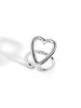 Hollow Heart Adjustable Ring