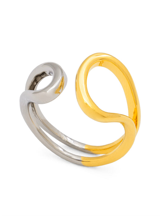 Two-Tone Curve Ring