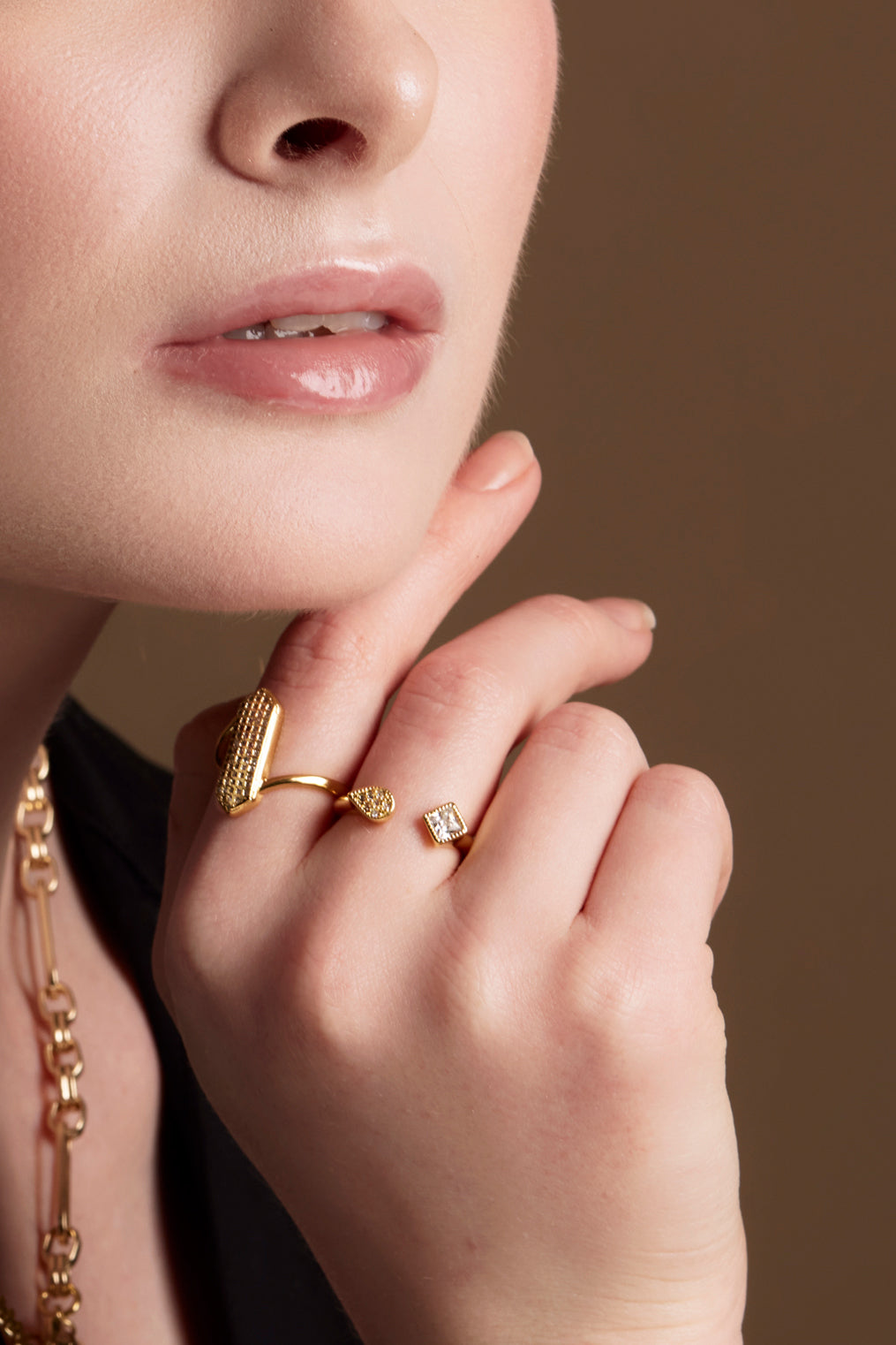 Pave Hexagon Ring
