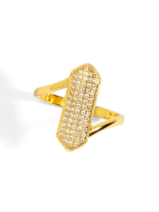 Pave Hexagon Ring
