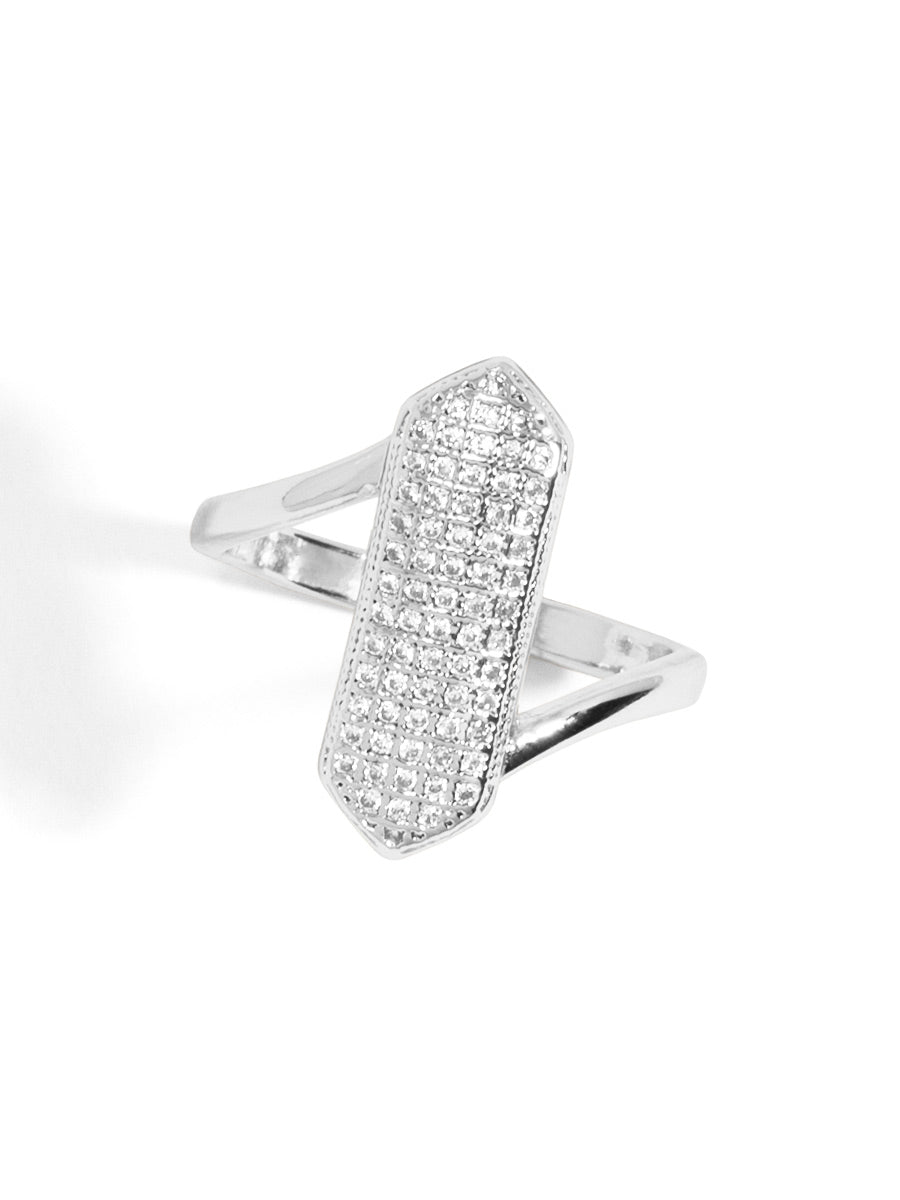 Pave Hexagon Ring