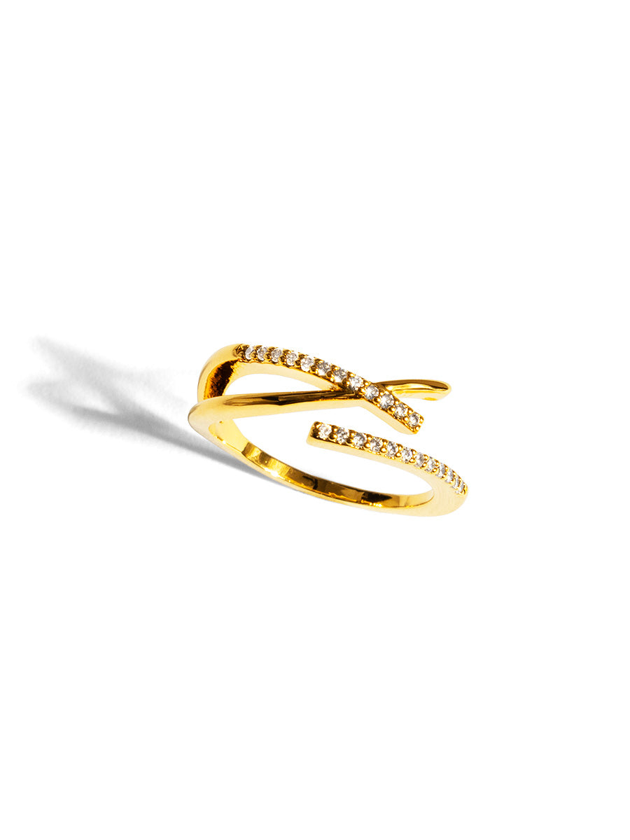 Pave Crisscross Ring