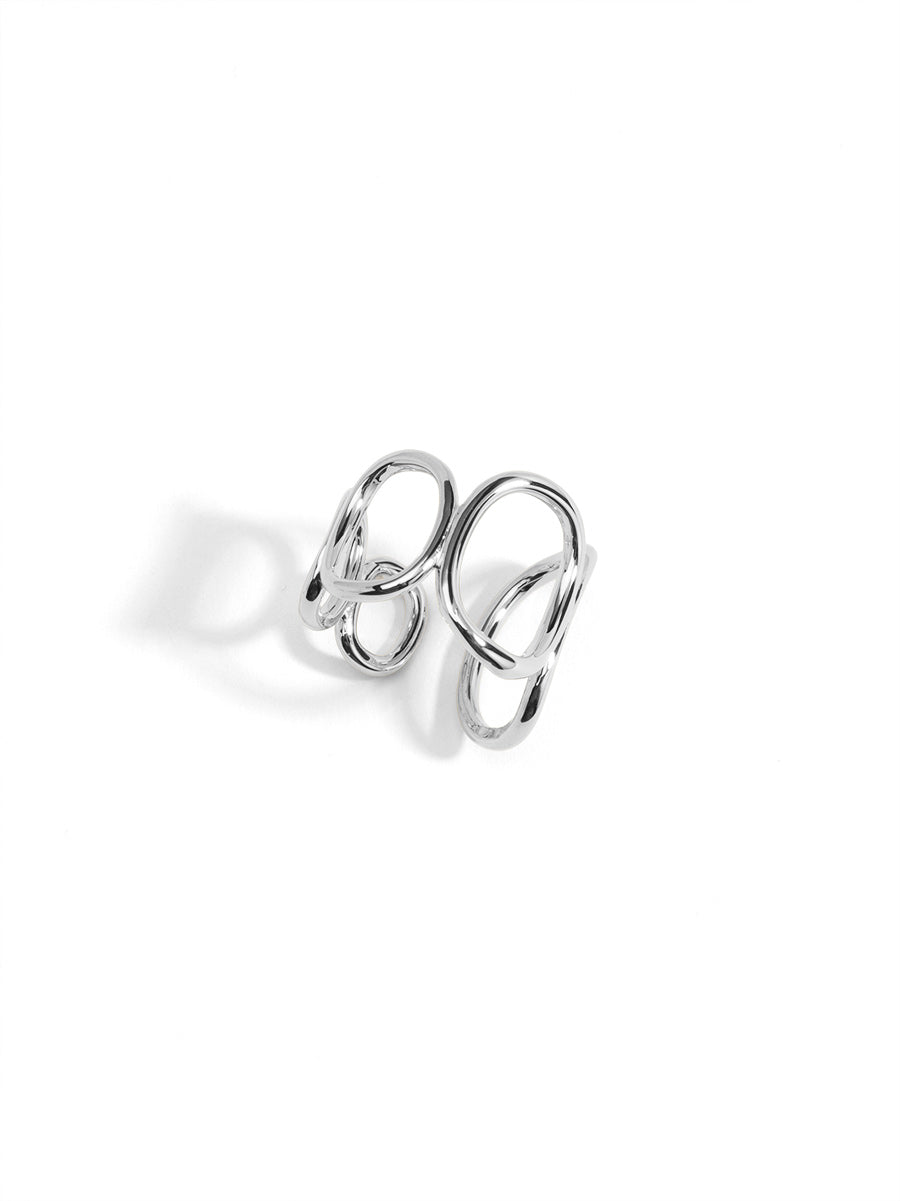 Adjustable Abstract Loop Ring